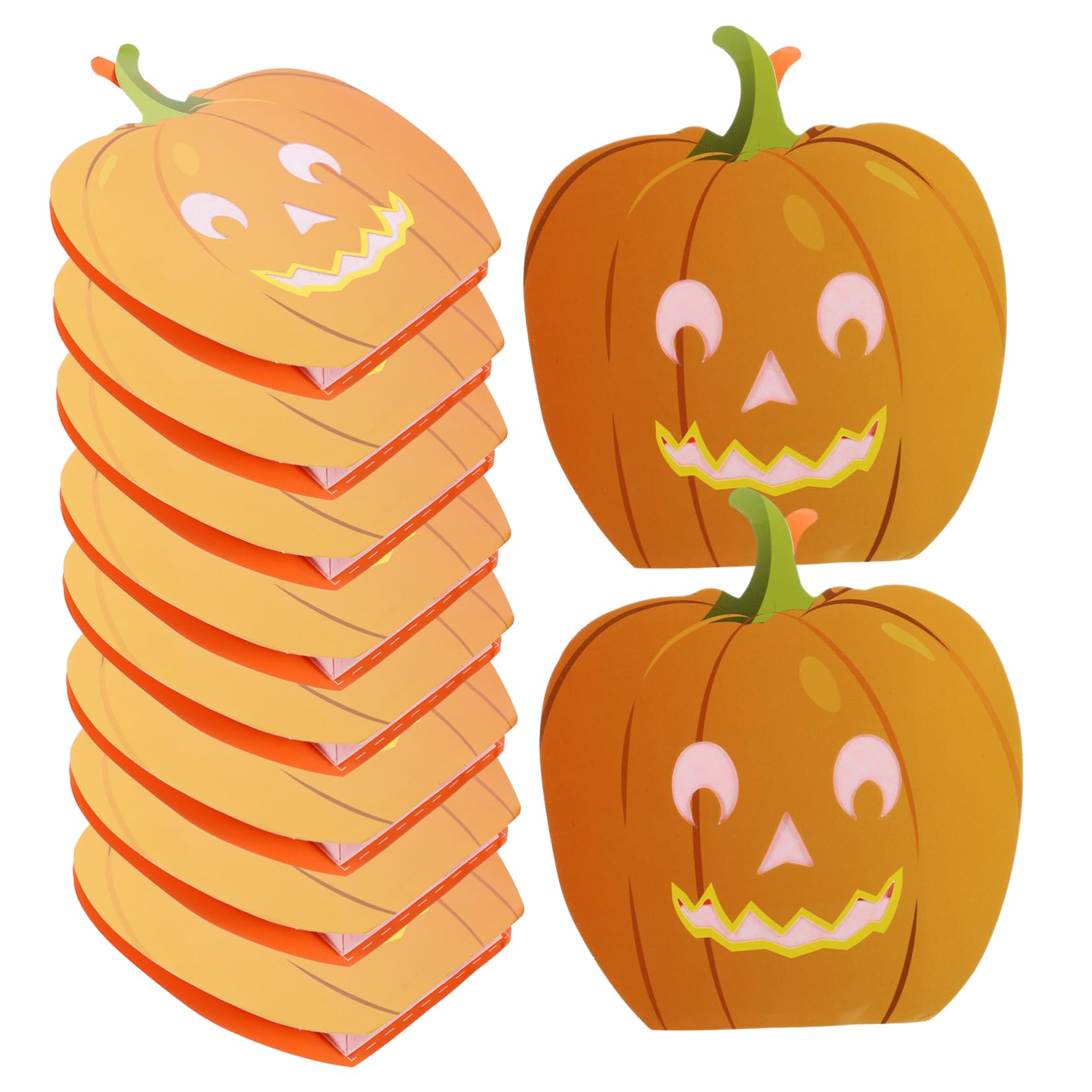 STOBAZA 10pcs Pumpkin Candle Bags Flame Resistant Lanterns for Halloween Romantic Hallow Design for Weddings and Home Decoration