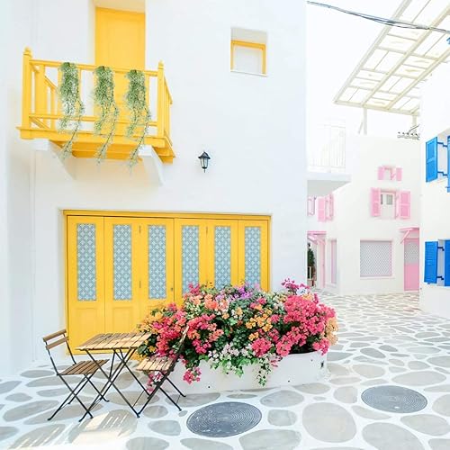 Miniatura 6 de Hoement Vine Simulated Shop Store - Tallo de simulación para decoración decorativa de ratán para el hogar flores de fiesta verdes vegetación falsa