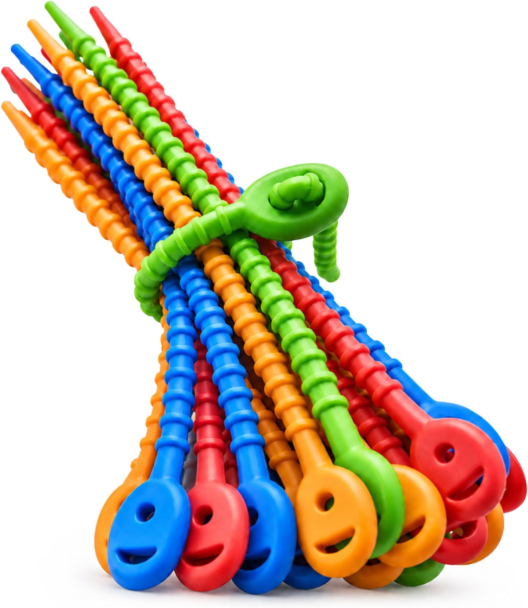 Reusable Silicone Zip Ties - 6.5 Inch Cable Ties - Double Lock - 20 Pcs