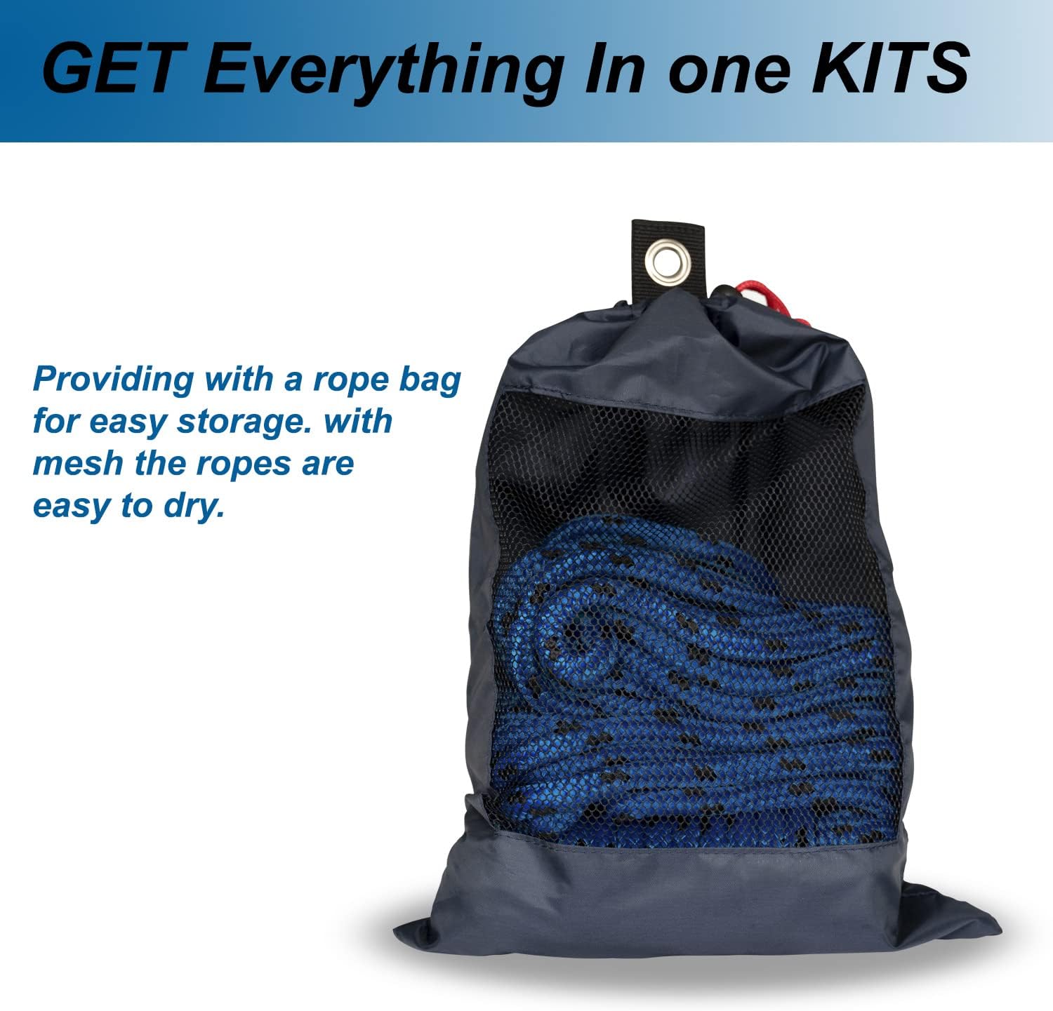 Double Braided Nylon Dock Lines Rope, 1/2 Inch x 15 FT Dock Line with 12 Inch Eyelet for Mooring Boats, Blue and Black (2 Pack) - Image 4