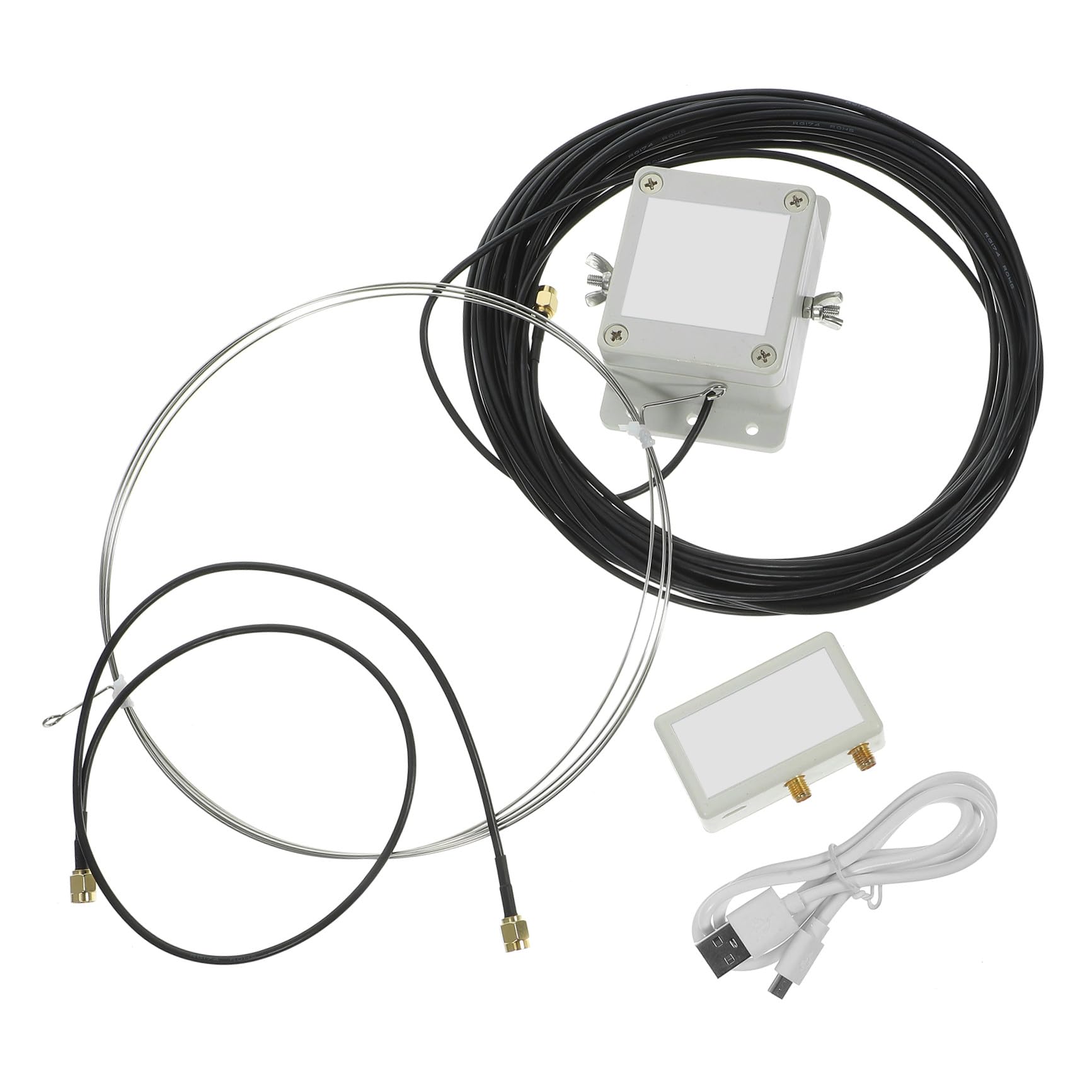 Housoutil Antenne Motif de 8 Interférences Active Mla-30 à Ondes Moyennes en Plastique pour Balcon et Toit