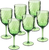 Vista 10 de KOXIN-KARLU Unbreakable Classic - Copas de vino de plástico multiusos de 14 onzas, juego de 6 unidades, color azul