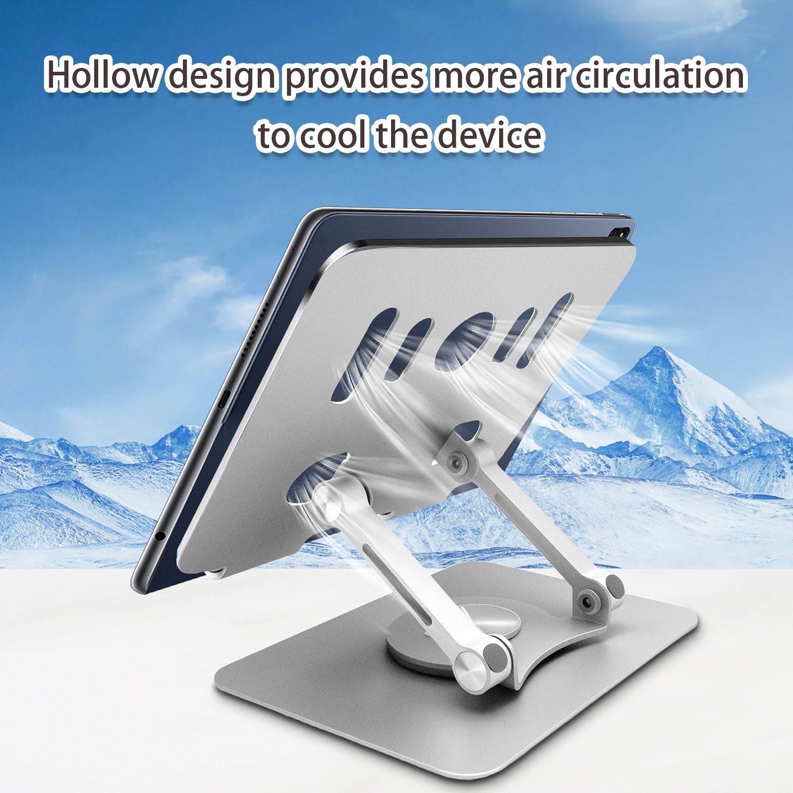 Supporto Tablet Girevole a 360° Regolabile Compatibile con 4-13'' iPad Android