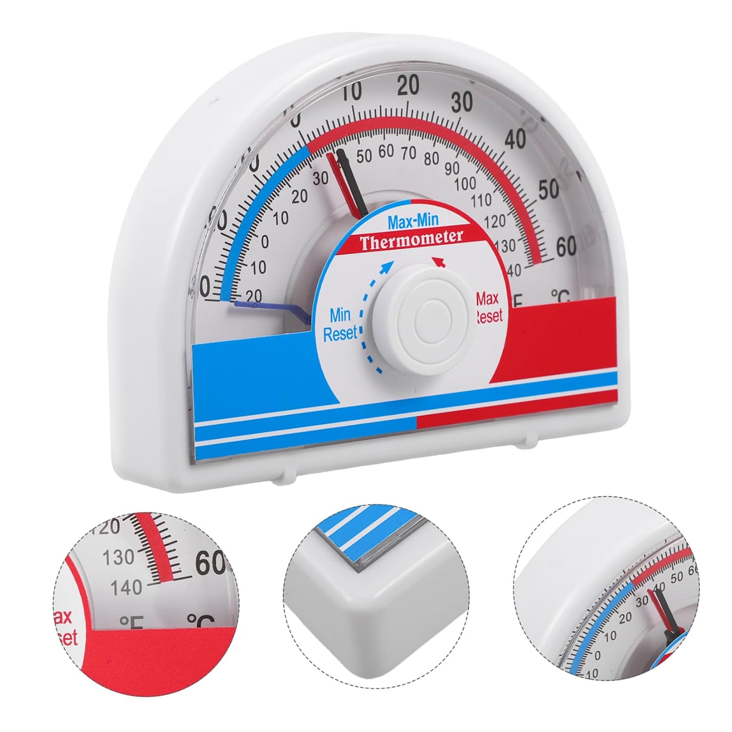 GALPADA High Precision Plastic and Metal Construction Indoor Outdoor Thermometer Wall Mounted Dual-Purpose Design with Easy Installation for Garden and Office Use