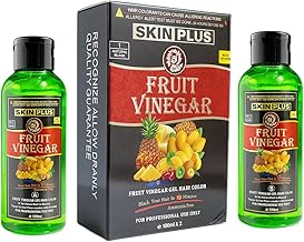 SKINPLUS Ammonia Free Fruit Vinegar Hair Color Gel | Natural Black | Nourishing Hair Dye with Shine & Softness | 100ml × 2