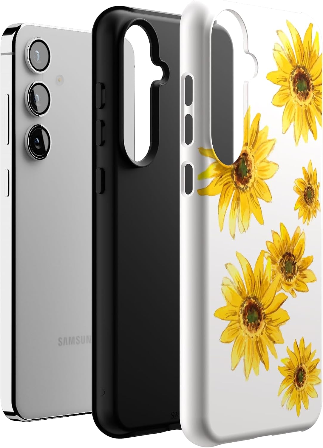 Casely Galaxy S24 Plus Case | Golden Garden | Yellow Sunflower | Essential Slim Dual-Layer Protective Design