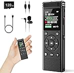 136GB Digital Voice Recorder with Playback,9000 Hours Audio Recording Device,Voice Activated Recorder with Noise Reduction,A-B Repeat,Mp3 Player and Password for Lectures Meeting/Classes/Interviews