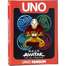 Mattel Games UNO Fandom Avatar The Last Airbender Card Game With Collectible Foil Card For Kids, Adults & Family Night