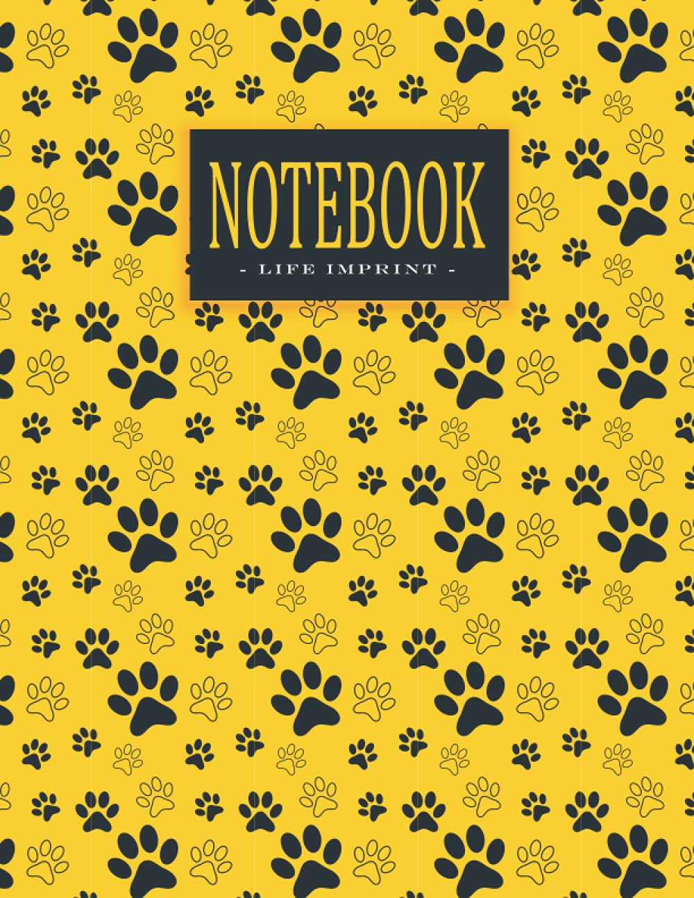 Notebook: Cute yellow Dogs College Ruled Lined Pages (Composition Book, Journal) (8.5 x 11 Large)
