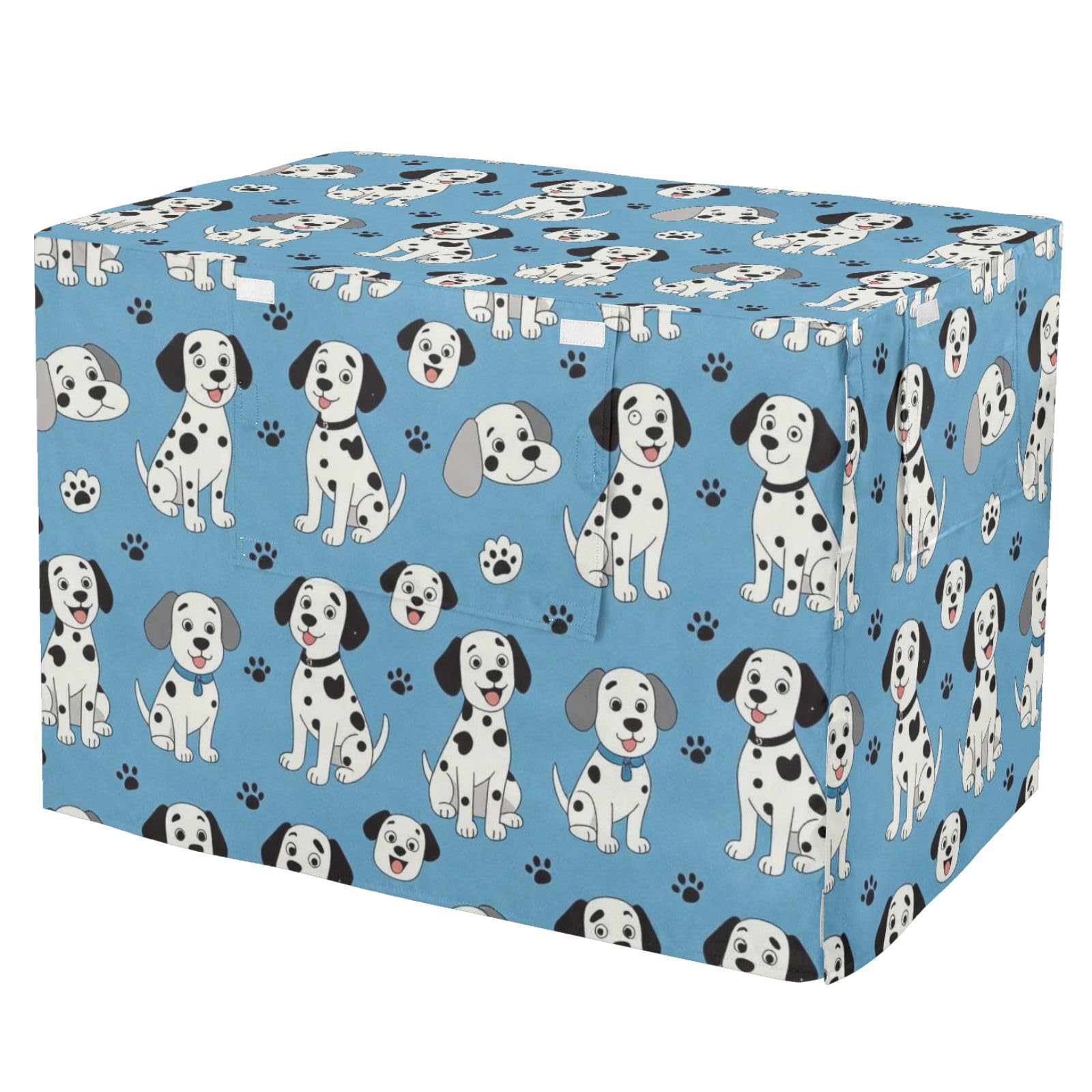 Housse de cage pour chien motif dalmatien pour apaiser votre animal