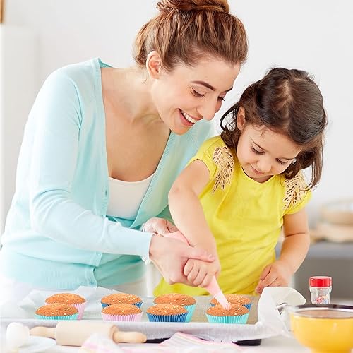 Miniatura 4 de Caperci Moldes para magdalenas de papel de aluminio de oro rosa, tamaño estándar, paquete de 150 unidades, a prueba de grasa y resistentes