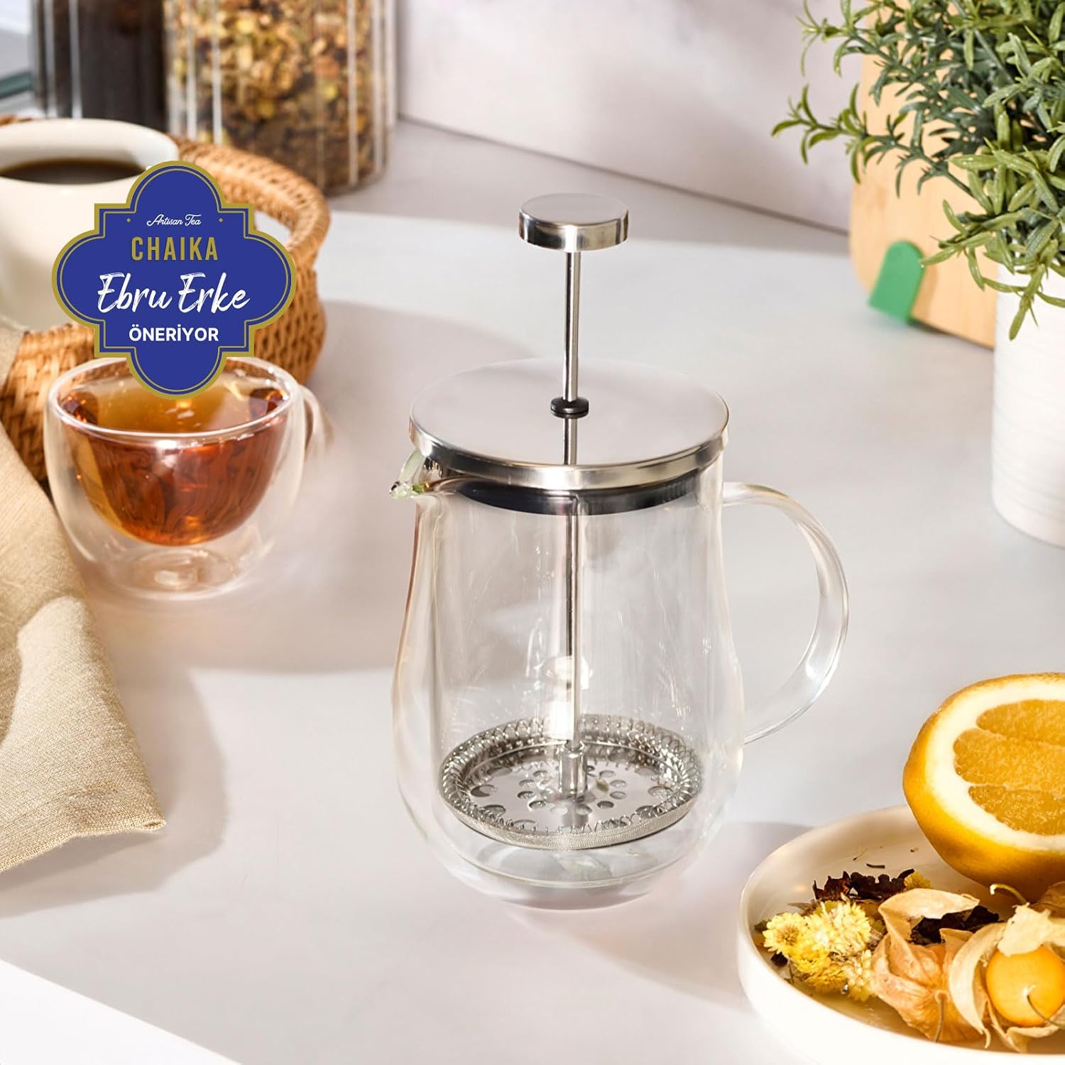 Karaca Pia Kiku French Press 350 ml, 000001000244235001