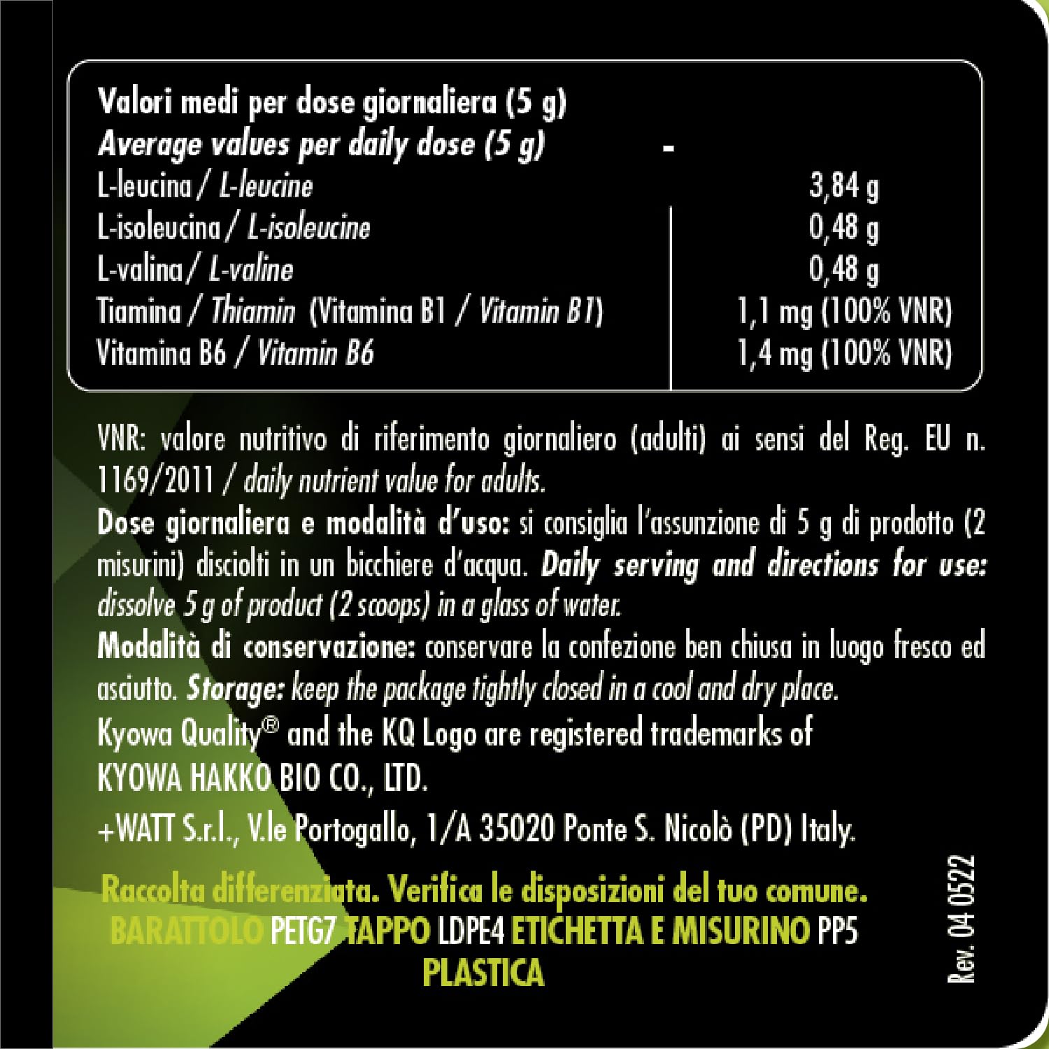 BCAA+ 8:1:1 Leucine Aminoacidi Ramificati, Arancio - 300 g