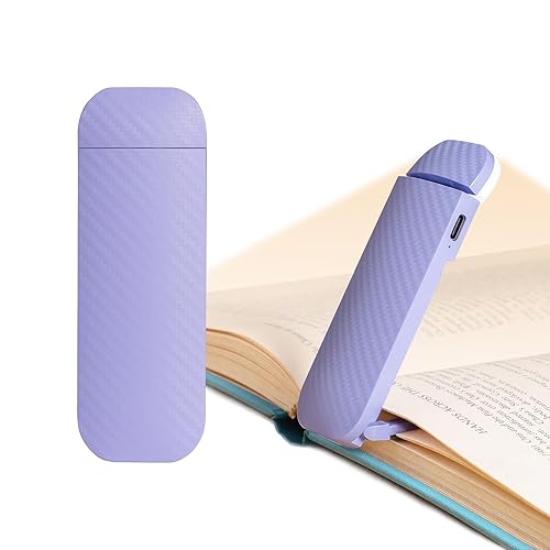 HEMONNKAM Book Reading Light, Rechargeable Clip on Booklight, Eye Caring 3 Color Temperatures & 5 Brightness Levels, Night Use for Bed, Long Lasting, Reading at Night in Bed, Romantic Purple - Romantic Purple