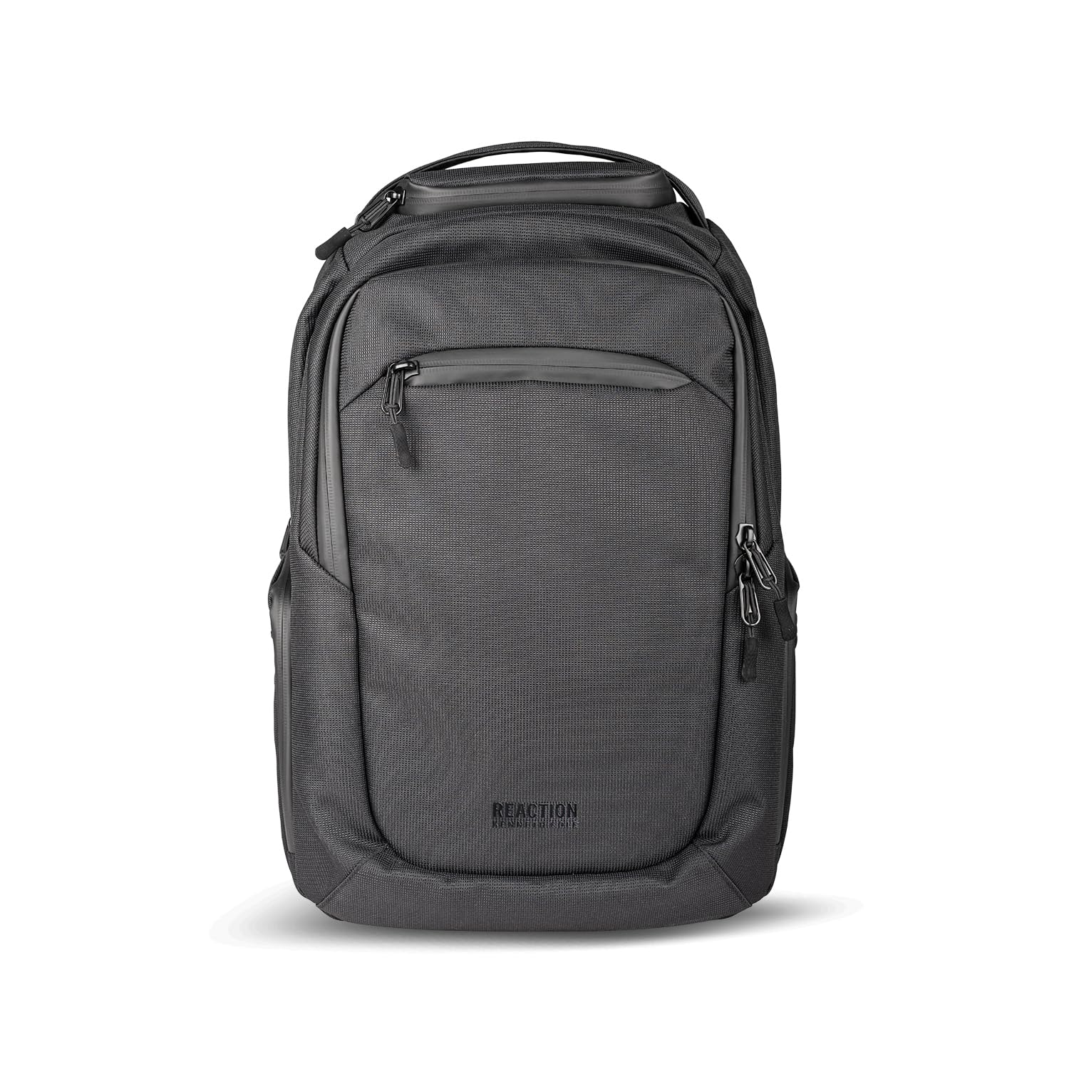 Kenneth Cole REACTION Parker Polyester Abrasion-Resistant Travel 17 Laptop Backpack with Removable Laptop Sleeve Black