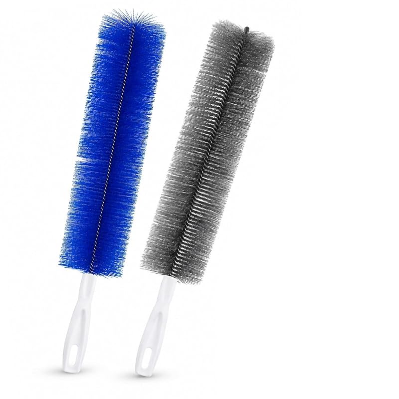 Kit com 2 Escovas Espanadoras Flexíveis com Cabeça de Fibra Ultrafina para Ventiladores, Aberturas de Ventilação, Cortinas e Carro Generic
