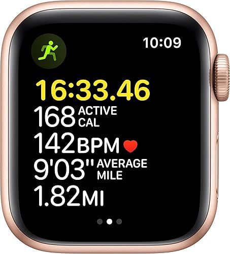Miniatura 3 de Apple Reloj SE (GPS, 1.575 in) - Caja de aluminio dorada con correa deportiva Starlight - Regular con AppleCare+