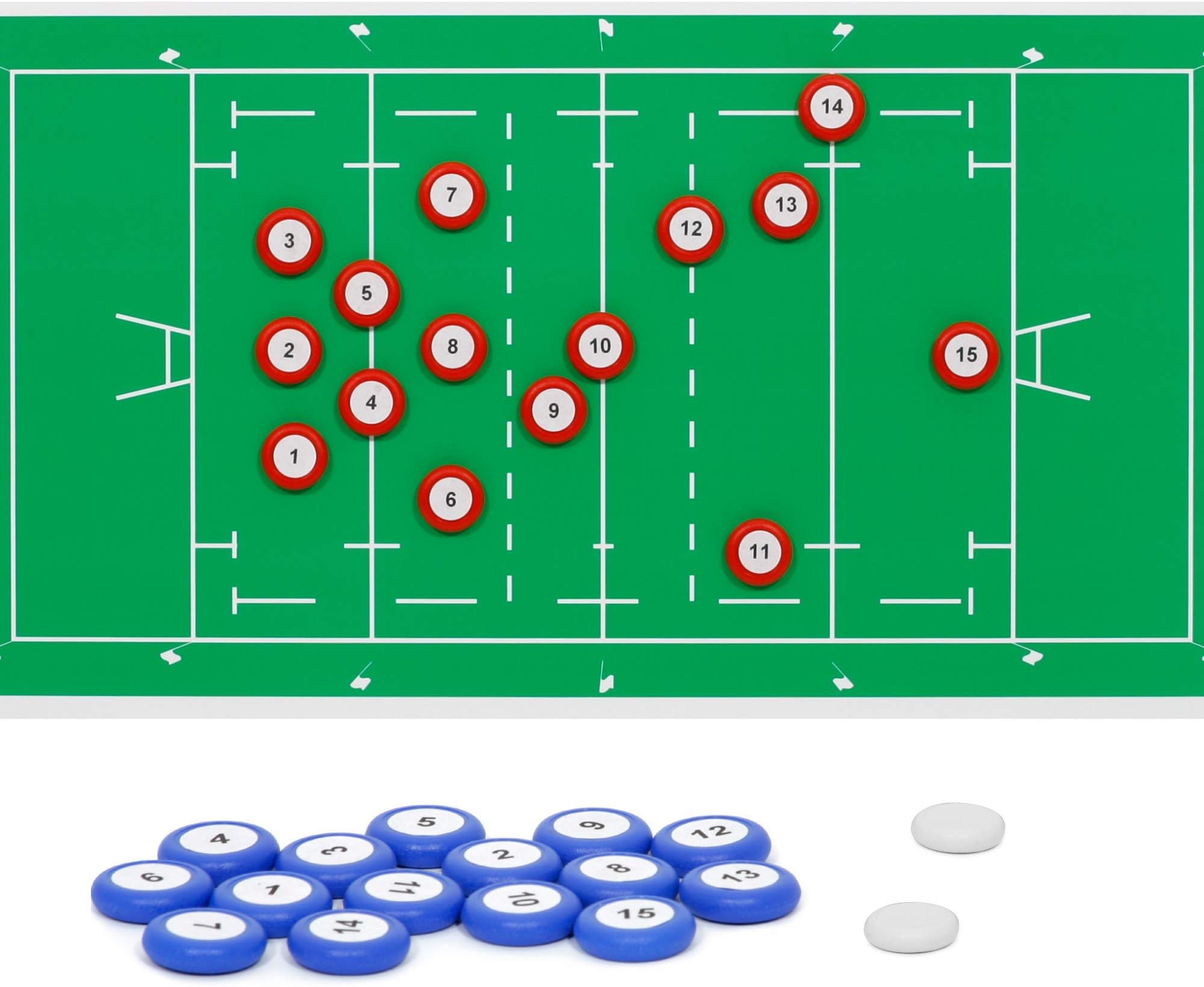 wedge Game Plan - Player Position Magnetic Coloured Counters Pack of 32 / Sports Strategy/Tactics/Coaching Team Sports