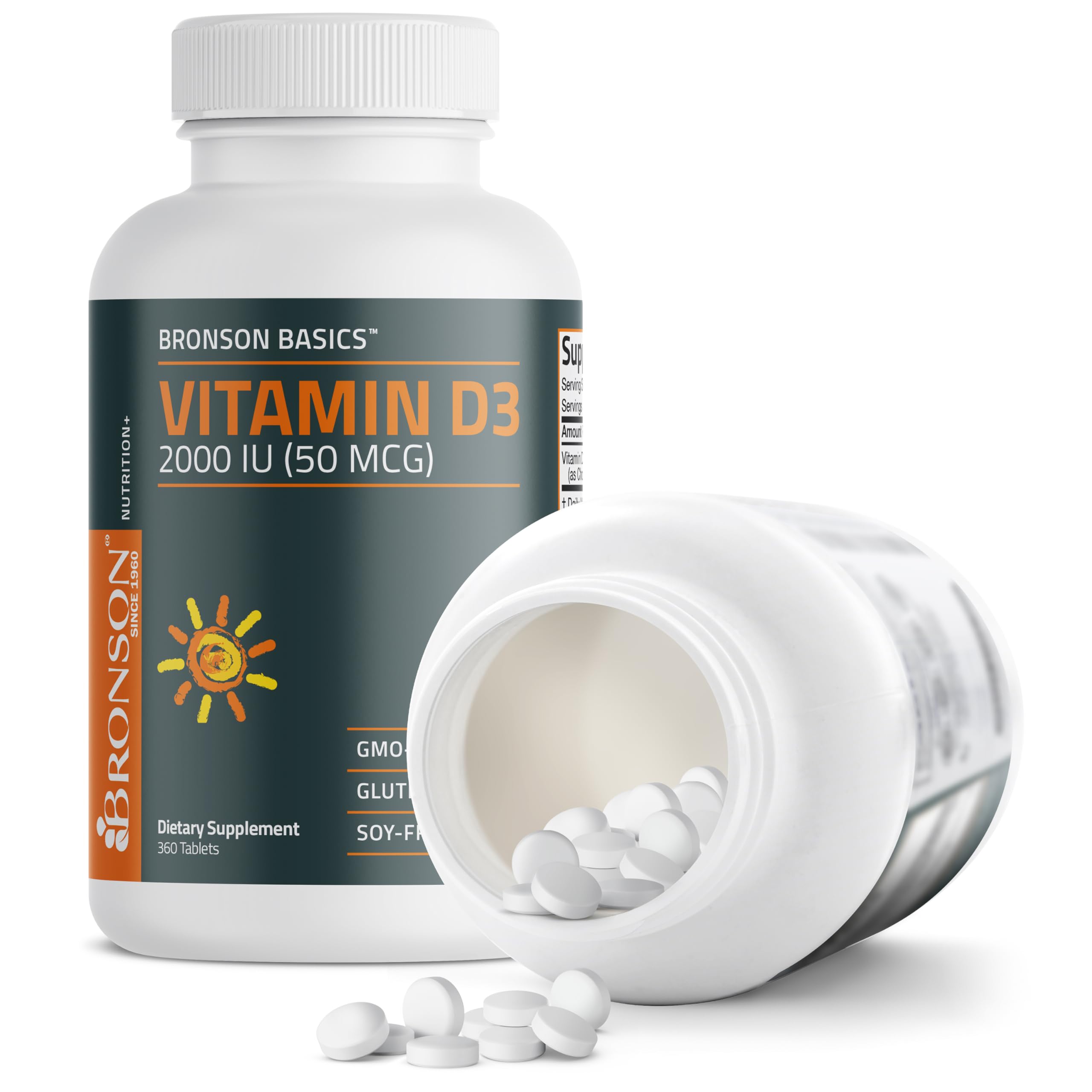 Bronson Vitamin D3 2000 IU (50 mcg) for Bone Health, 360 Tablets — Amazon image 6