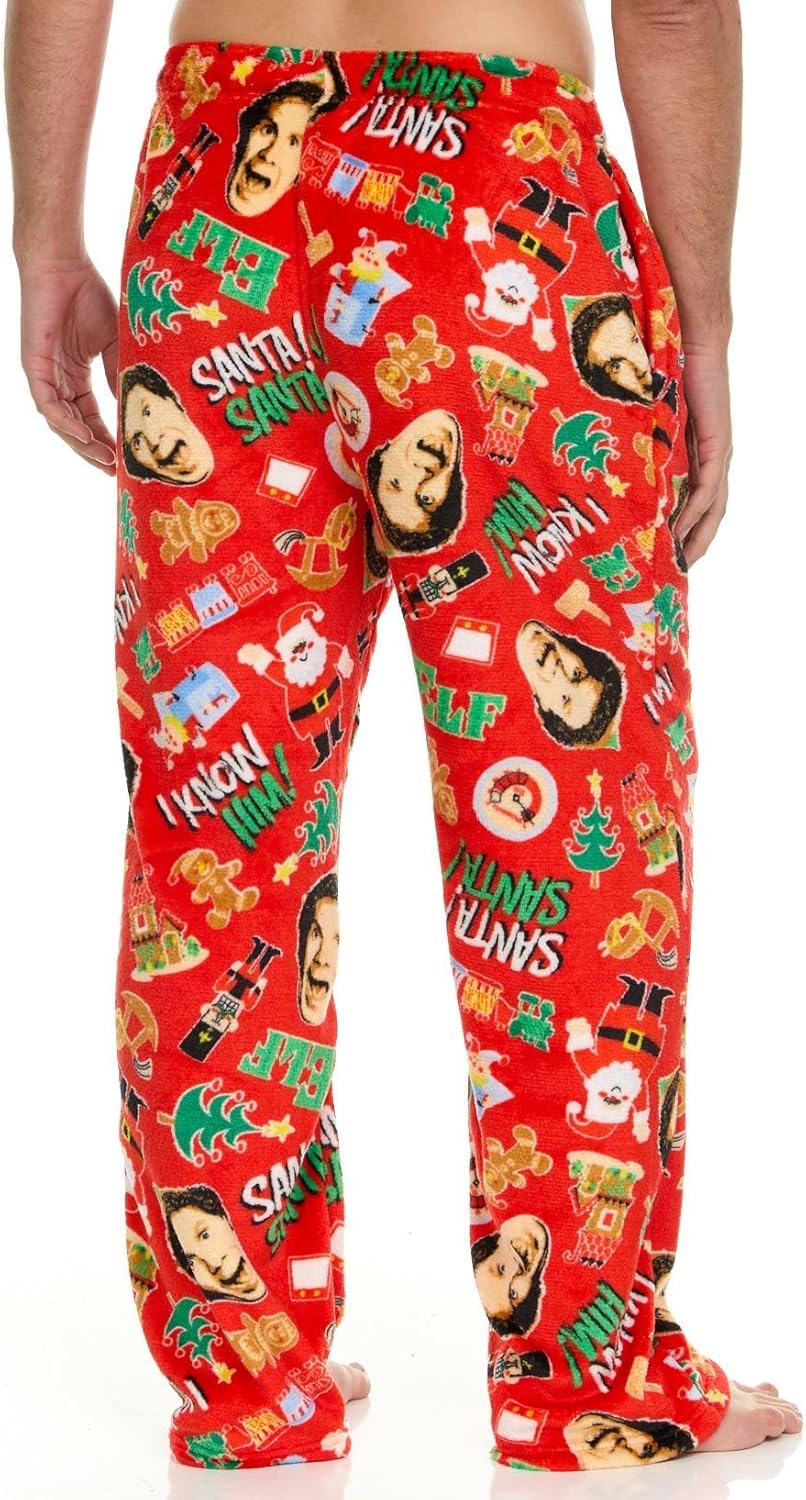 COCO BRANDS ELF Men's All Over Print Pajama Pant with Adjustable, Elastic Waistband - Plush Fleece Sleepwear - Image 5