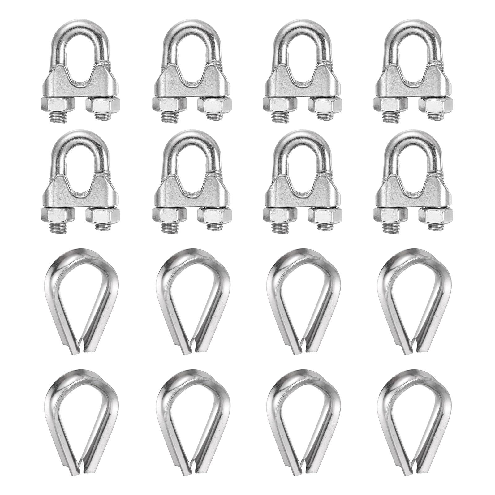 Corde à linge stable grâce au lot de colliers pour câble métallique de 1,27 cm M12