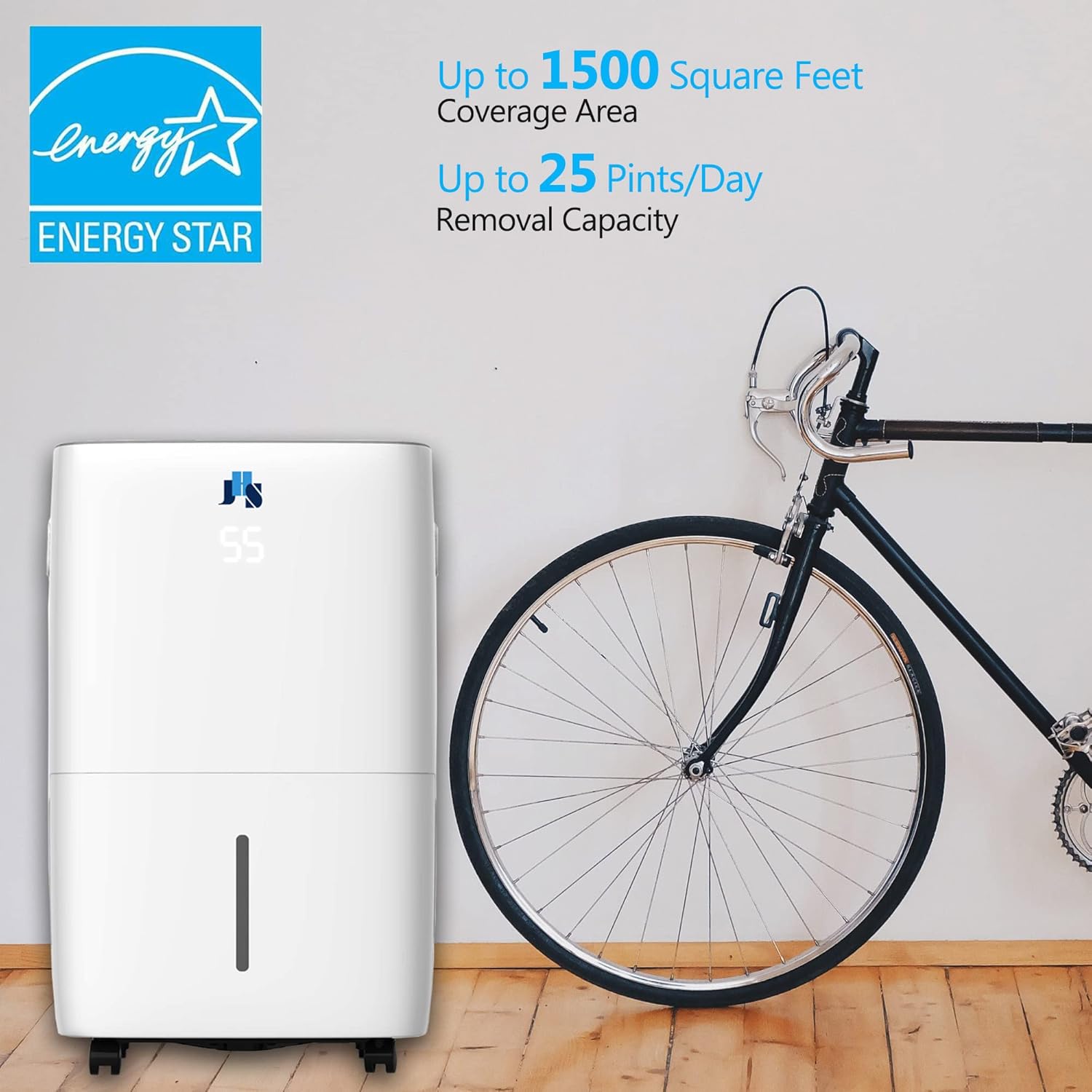 40% оƒƒ Dіѕсоunt JHS Dehumidifier 1500 Sq. Ft 25 Pint Dehumidifier for Home and Basements, Medium to Large Rooms and Bedrooms with Continuous Drainage, Efficient Moisture Removal, Auto Defrost, Energy Star Rated Bеѕt Sеllеr JHS Dehumidifier 1500 Sq. Ft 25 Pint Dehumidifier for Home and Basements, Medium to Large Rooms and Bedrooms with Continuous Drainage, Efficient Moisture Removal, Auto Defrost, Energy Star Rated