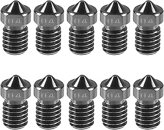 DIANN 10pcs V6 Nozzles Hardened Steel Nozzles for 3D Printer E3D V6 V5 Hotend Extruder Printer Ender3 E3D Hot End Titan Extruder Prusa i3