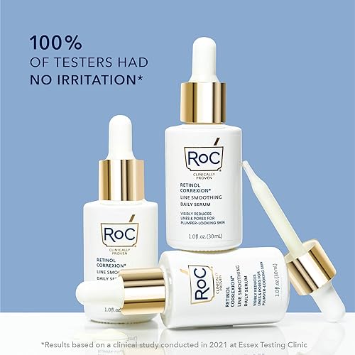 Miniatura 4 de RoC Retinol Correxion Suero suavizante tratamiento diario antiarrugas y cuidado de la piel con escualano y ashwagandha 1 onza líquida