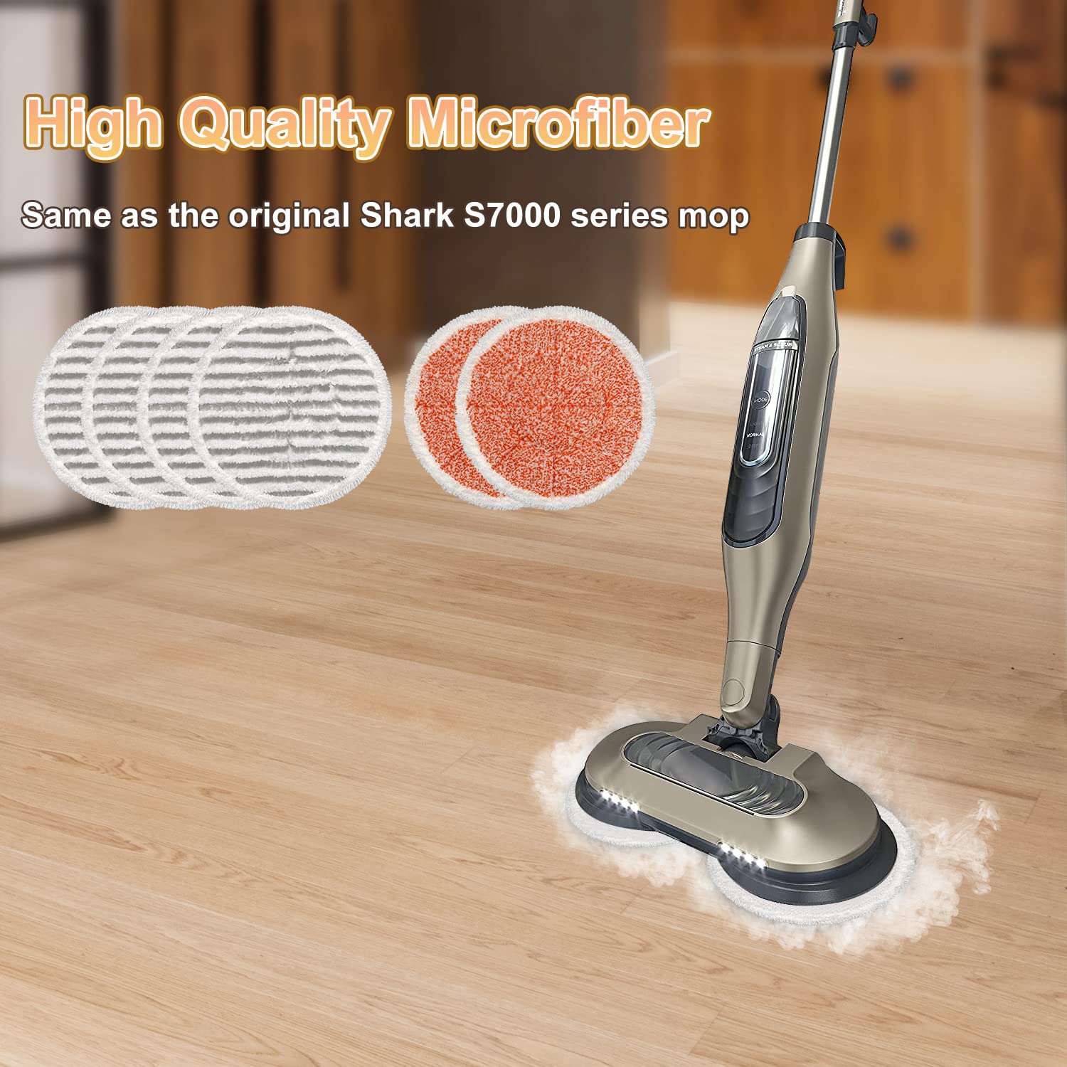 6 Pack S7000 Steam Mop Pads Replacement For Shark S7000AMZ S7001