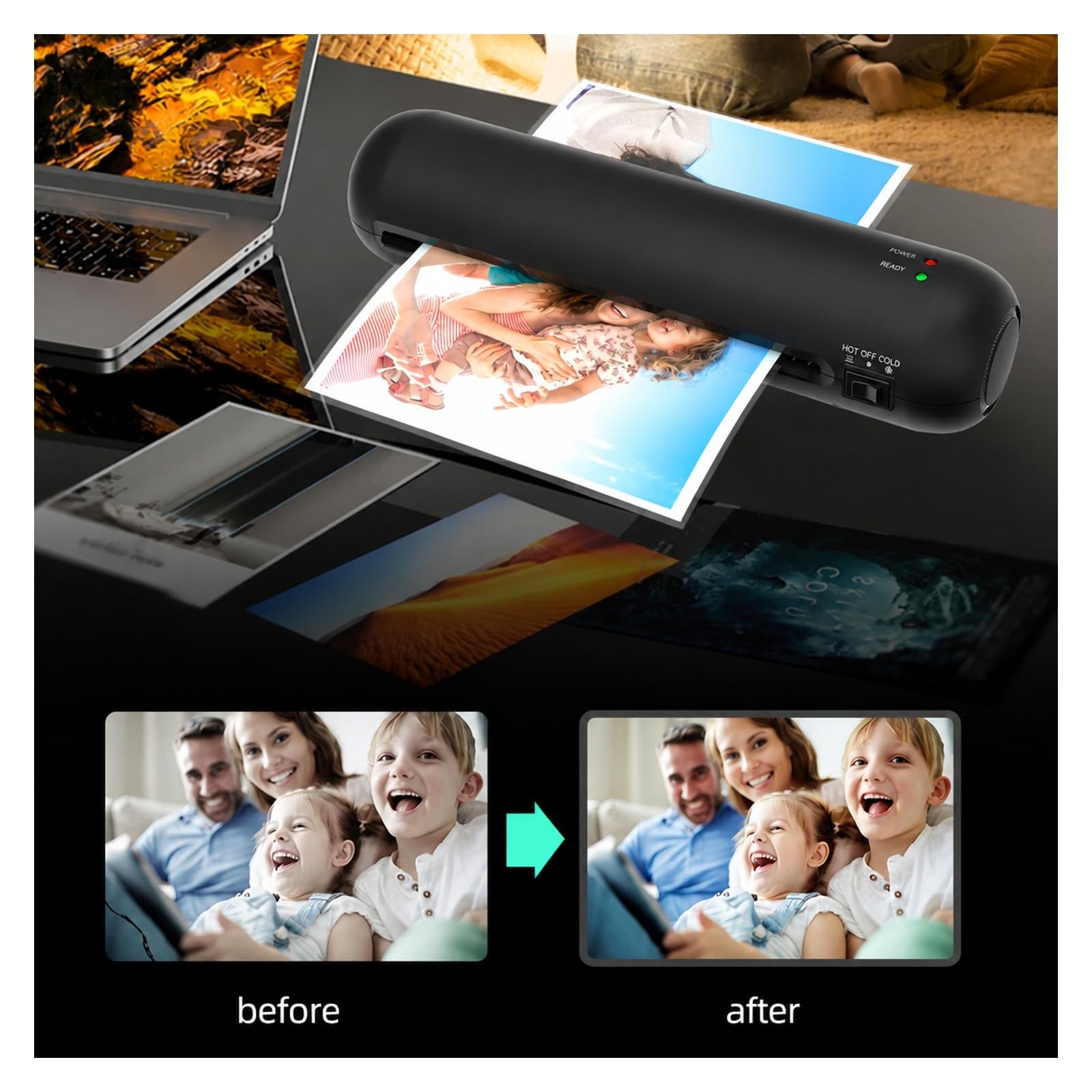 Laminator, Zestaw Maszyn Do Laminowania Biurkowego A4 Laminowanie Na Gorąco I Zimno do domu i biura