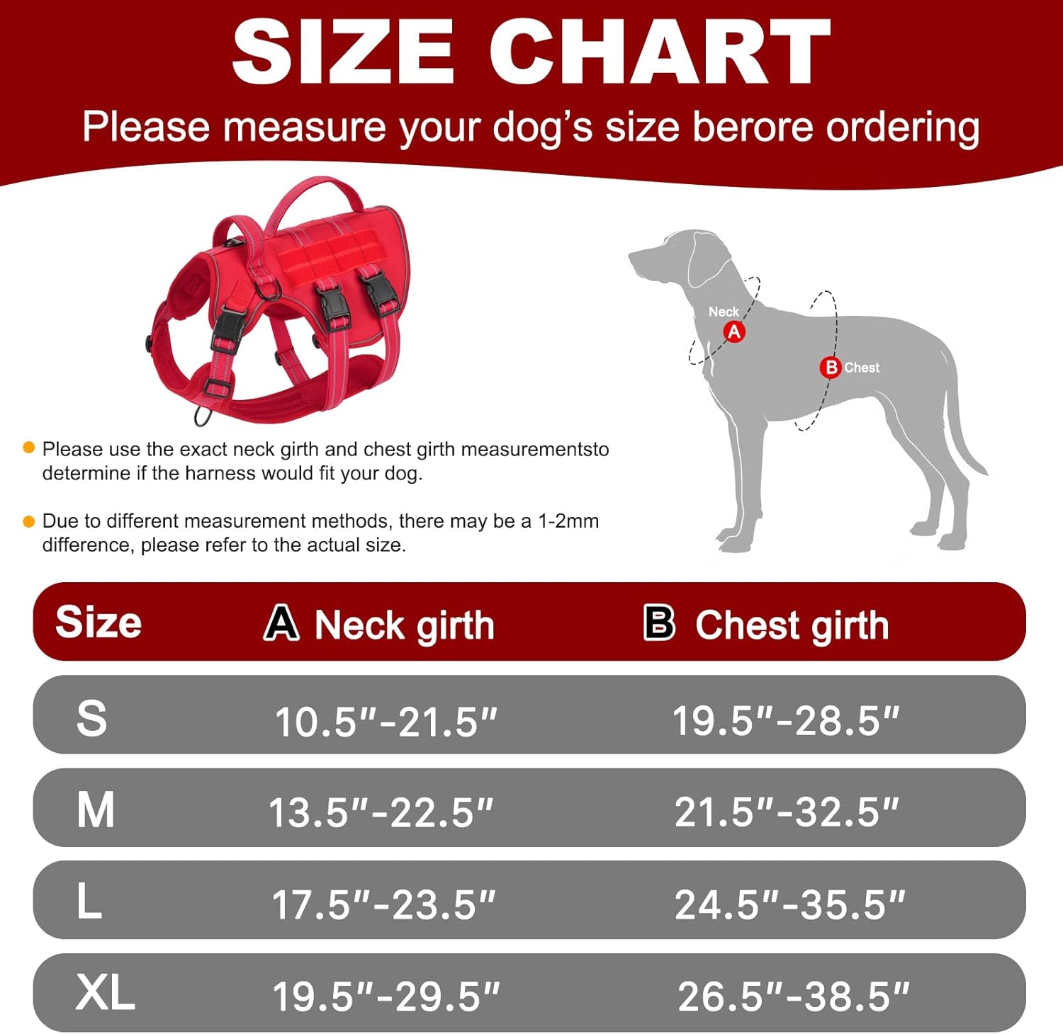 Service Dog Harness + ID Tag 50 ADA Information Cards - No Pull Dog Vest 10 PCS Removable Patches - Reflective Emotional Support Animal Vest for Medium Dogs - Adjustable Breathable ESA Training Vest