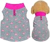 Rbenxia Grey Dog Heart Sweater with Leash Ring - Soft Fleece Vest Dog Pullover Warm Jacket Pet Clothes Small Puppy Cat Pets Winter Outfits Large