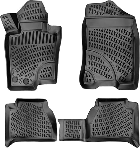 Alfombrillas de piso para Nissan Frontier 2014-2023 | Cobertura completa para todo tipo de clima, duradero, antideslizante, impermeable, corte láser