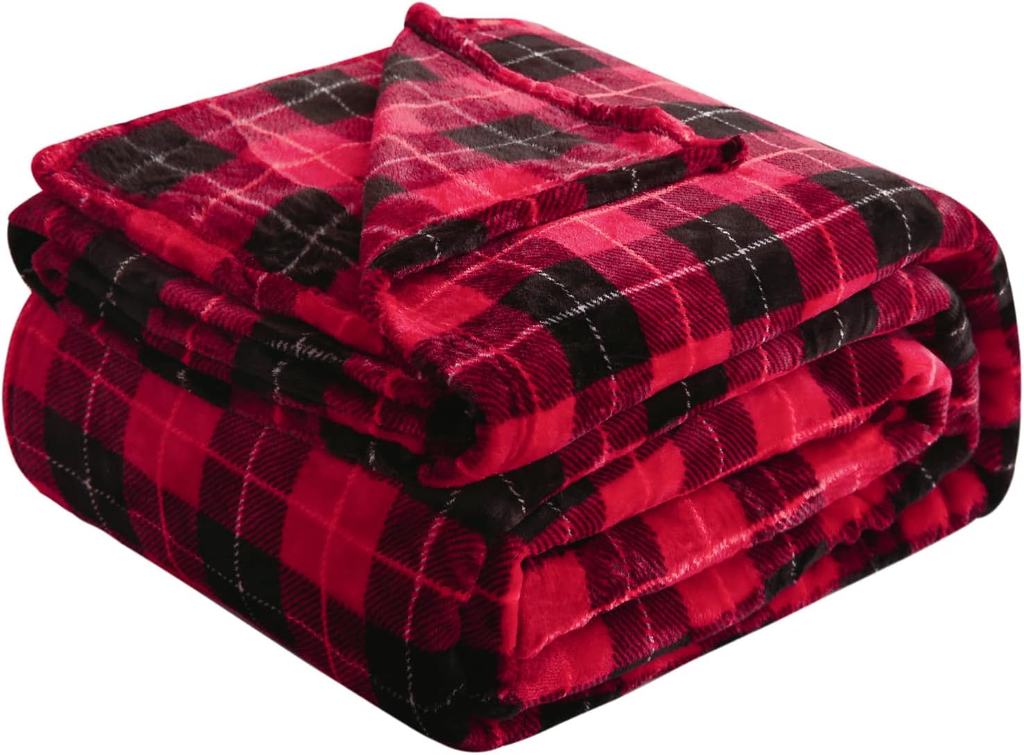 JINGCHENG Buffalo Plaid Throw Blanket Soft Flannel Fleece Checker