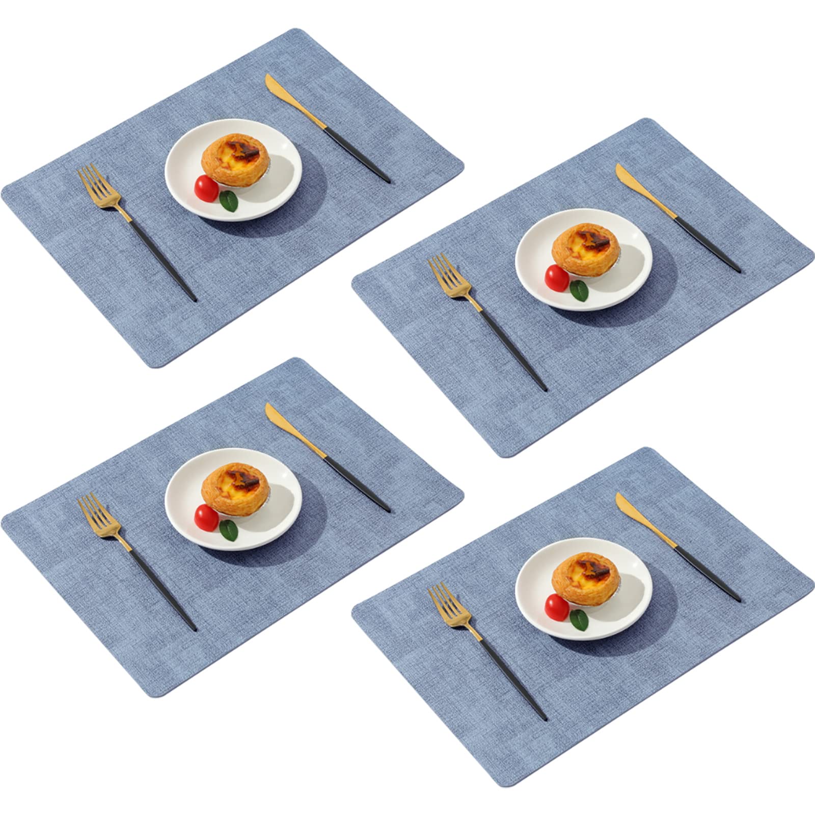 Sets de table imperméables en similicuir parfaits pour repas sur la terrasse et déco