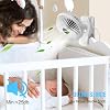 Ventilador con clip USB BESKAR, pequeño ventilador de escritorio portátil con cable, 3 velocidades, flujo de aire fuerte, pinza resistente, ultra silencioso para oficina, dormitorio, cochecito 5