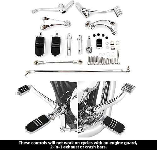 Miniatura 17 de TCT-MOTORPARTS Juego completo de clavijas de pie para Harley Sportster XL883 XL1200 1991-2003 negro 2002 2001 2000 1999 1998