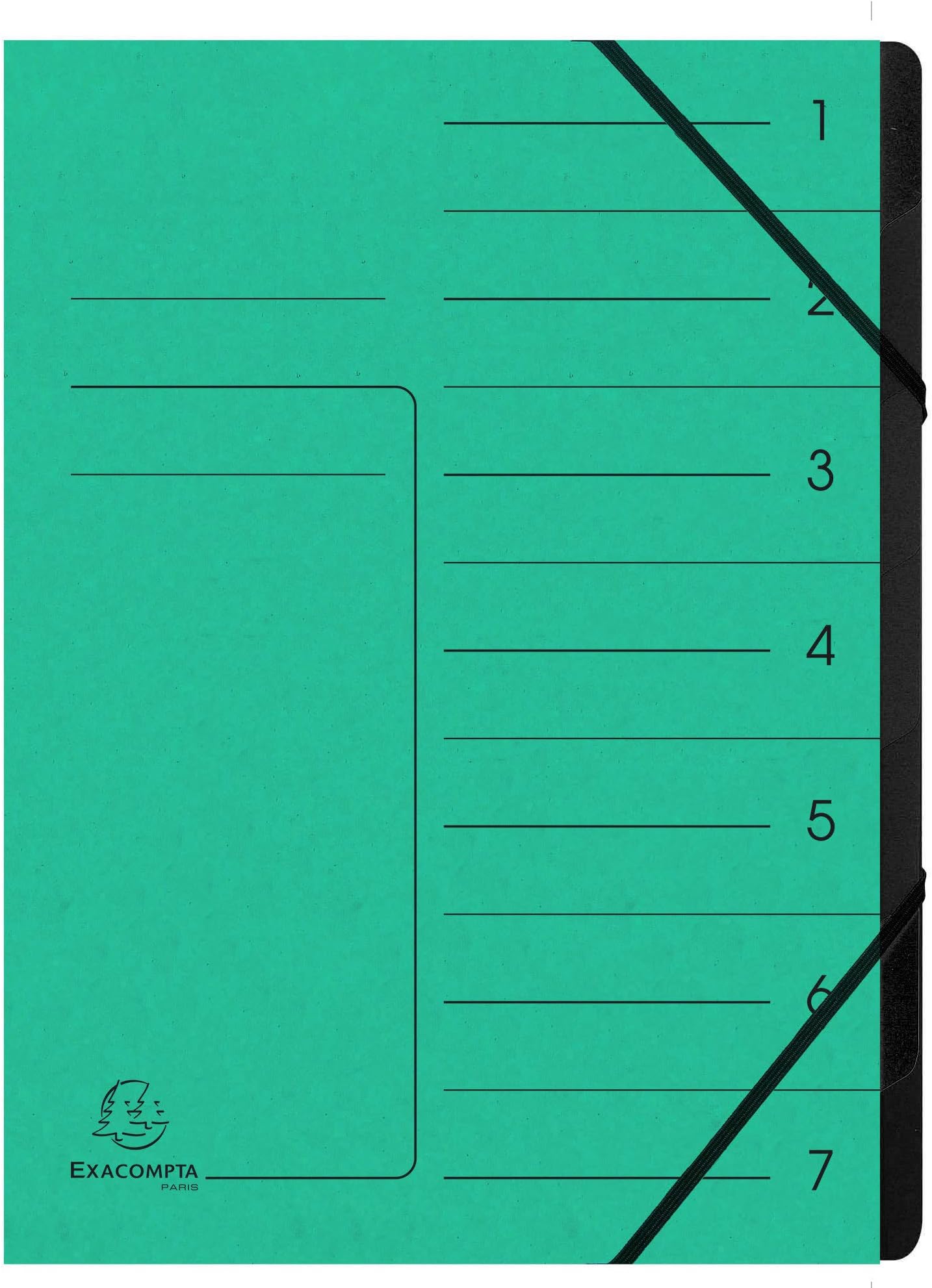 Exacompta - Ref. 57042E - 1 Sorteermap Ordonator - harde kaft - binnenkant in zwarte kaart - digitale plastic tabs van 1 tot 31 - 32 vakken - afmeting 25x33 cm - voor A4 - Kleur: blauw