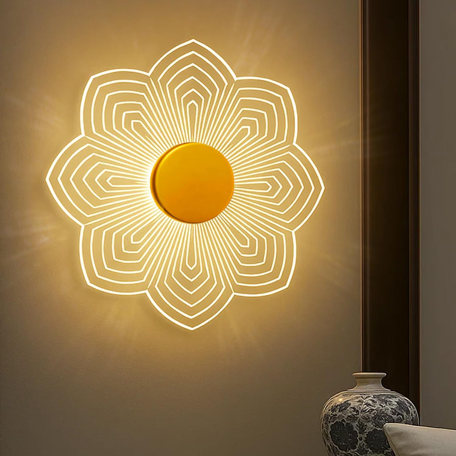 Luxury Diamond Wall Light - Antique Gold LED -16