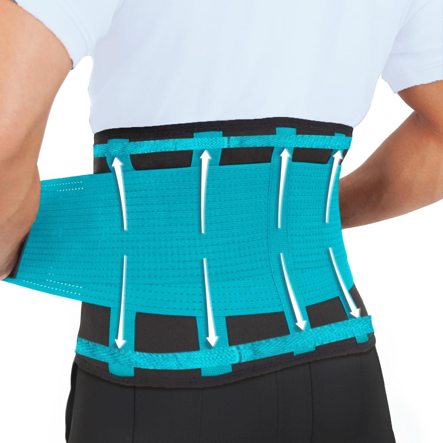 Back Support belt- Breathable Adjustable Lumber Support Brace For Men Women- Back Brace Ideal For Sciatica Pain Relief, Back Pain, Herniated Disc, Scoliosis, Lifting At Work, Weightlifting