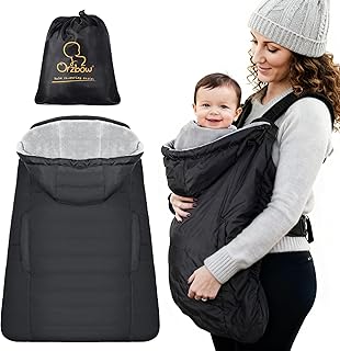 Baby Carrier Rain Cover, Waterproof Baby Carrier Cover with Removable To...