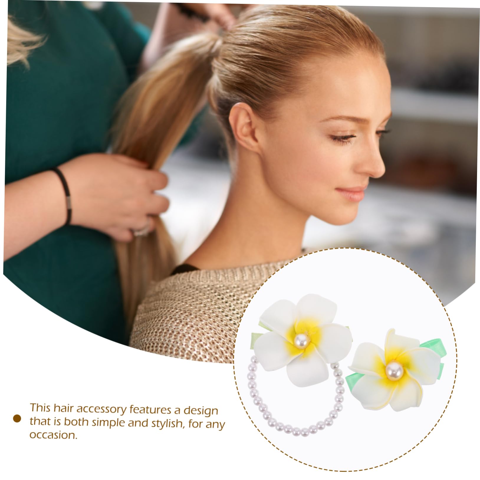 Lot de 2 Pinces Fleurs Cheveux Femmes Style Hawaïen