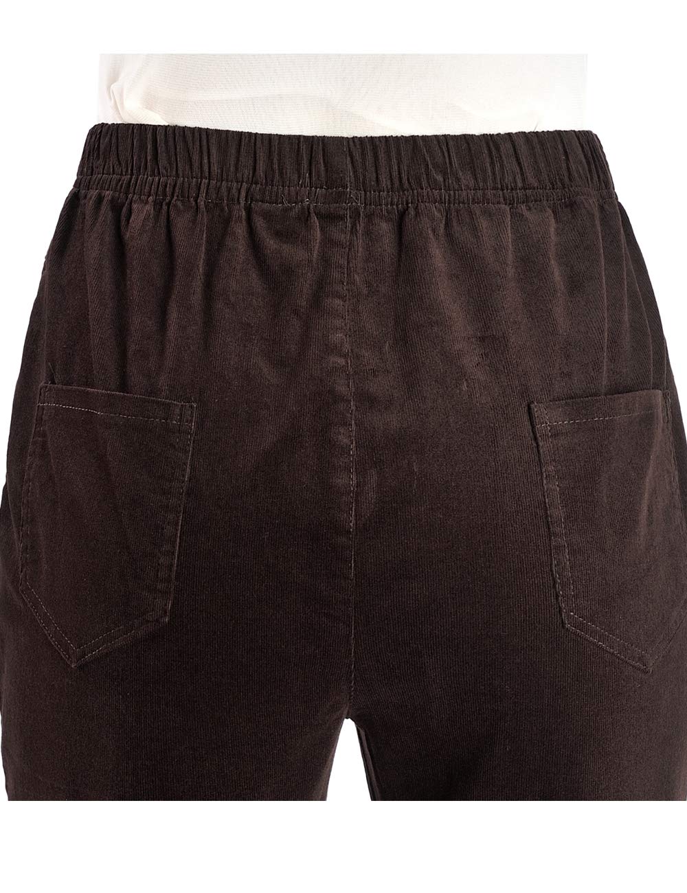 Donna Pantaloni in Velluto a Coste Skinny a Vita Alta Pantaloni in Cotone Elasticizzato Elasticizzato