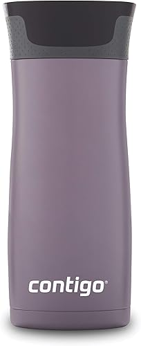 Miniatura 112 de Contigo Autoseal West Loop - Taza de viaje de acero inoxidable con aislamiento de vacío (16 oz, acero inoxidable/azul Mónaco, 2 unidades)