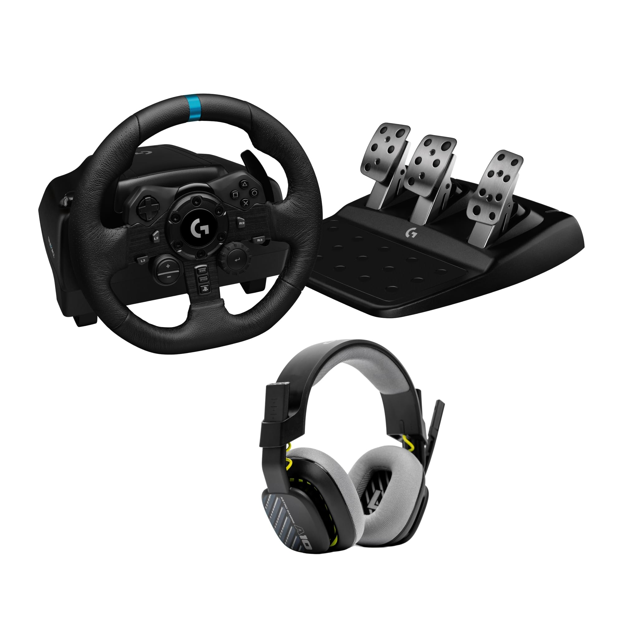 Logitech G G923 Racing Wheel and Pedals for Xbox Series X|S, Xbox One and PC featuring TRUEFORCE up to 1000 Hz Force Feedback, Responsive Pedal, Dual Clutch Launch Control, and Genuine Wheel Cover — view 14