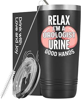 Onebttl Urology Gifts Urologist Tumbler, Funny Kidney Doctor 20oz Stainless Steel Tumbler Coffee Mug, Urine Good Hands
