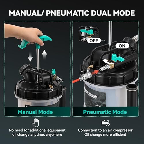 Miniatura 3 de Poafamx Bomba de Extracción de Aceite de 7.5L, NeumáticaManual, Bomba de Extracción de Líquido de 2 Galones, Bomba de Vacío para Cambio de Aceite