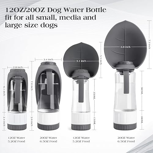 Miniatura 3 de Dispensador de botellas de agua para perros para caminar, contenedor de agua para mascotas portátil con tazón para beber al aire libre, senderismo