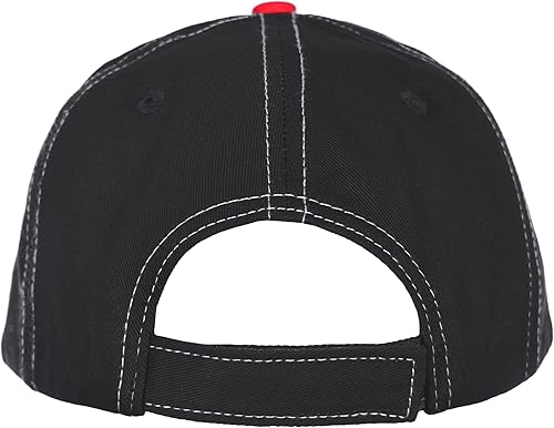 Miniatura 4 de JH DESIGN GROUP Men's Chevy Corvette C8 Logo Cap Adjustable Red & Black Hat Rojo & negro