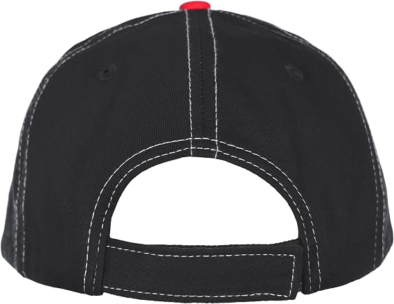 JH DESIGN GROUP Men's Chevy Corvette C8 Logo Cap Adjustable Red & Black Hat